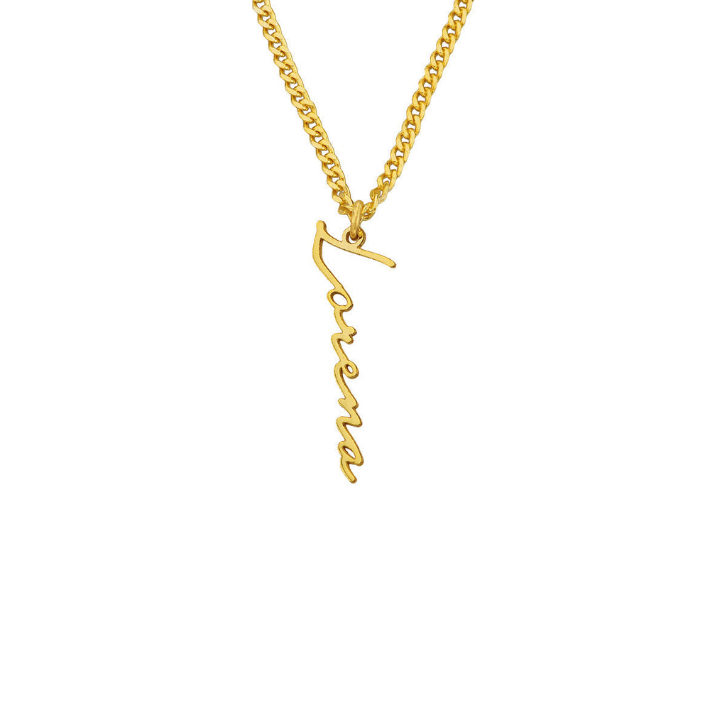 SIGNATUR NAMENSKETTE CUBAN aus 925 Silber - Eleganter Halskette - AURIME