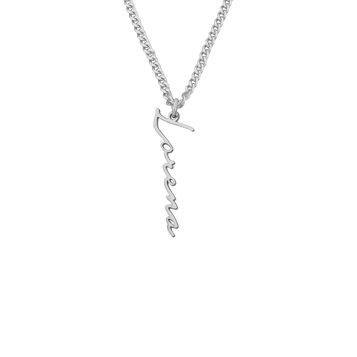 SIGNATUR NAMENSKETTE CUBAN aus 925 Silber - Eleganter Halskette - AURIME