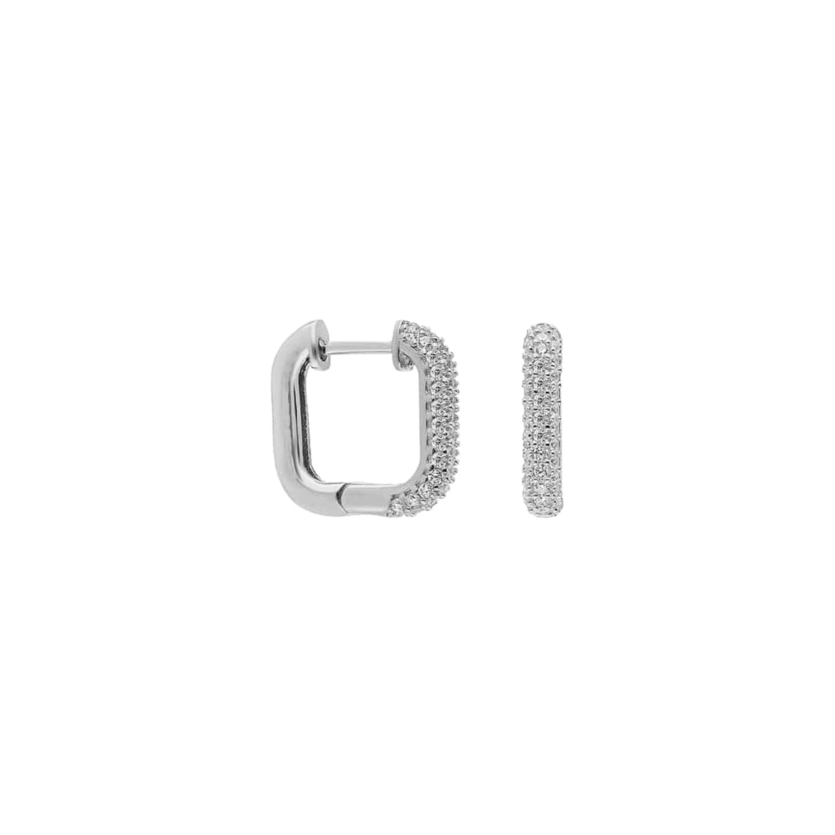 SQUARE ZIRKONIA OHRRING aus 925 Silber - Eleganter Ohrringe - AURIME
