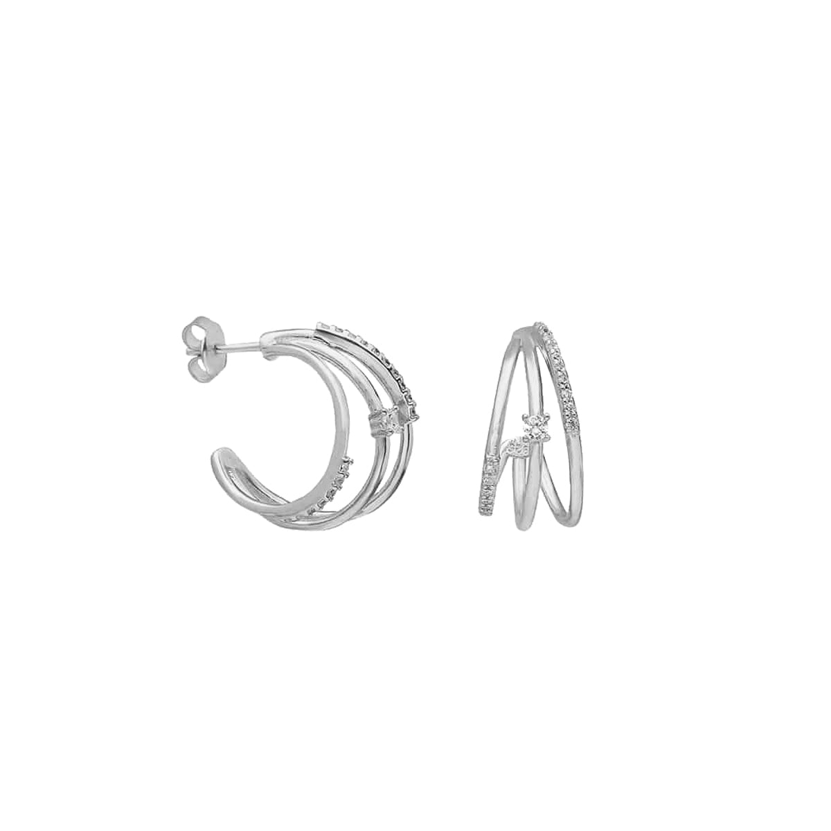 TROIS RAYONS OHRRING aus 925 Silber - Eleganter Ohrringe - AURIME