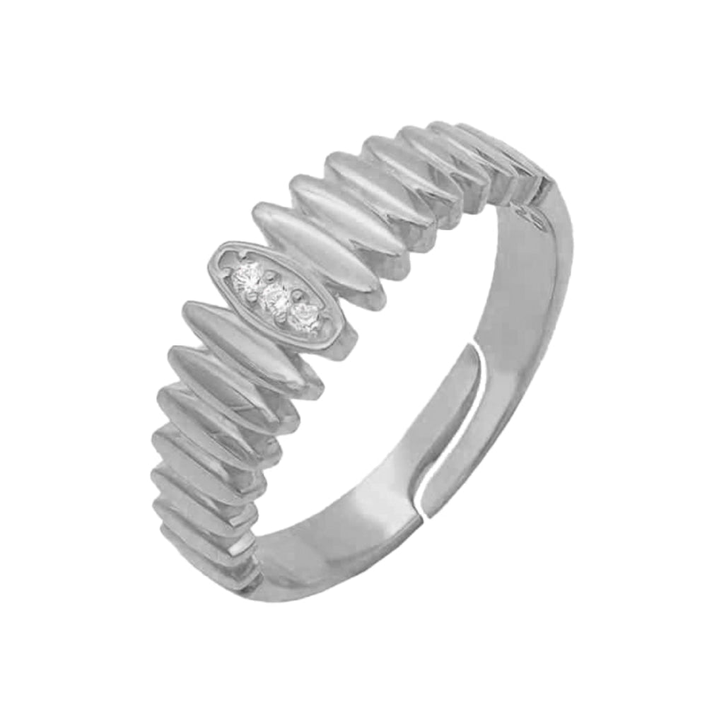 WAVE DESIGN ZIRKONIA RING aus 925 Silber - Eleganter Ring - AURIME