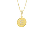 Zirkonia Circle Buchstaben Halskette (7017633054765)