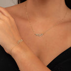 WEIZEN-MOTIV ELEGANTE HALSKETTE | 14K GOLD