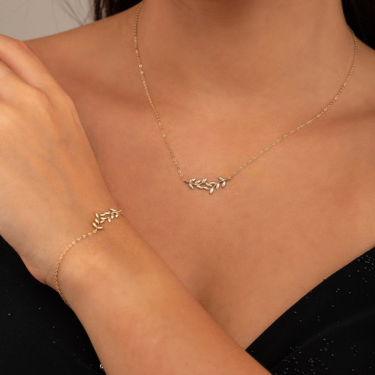 WEIZEN-MOTIV ELEGANTE HALSKETTE | 14K GOLD