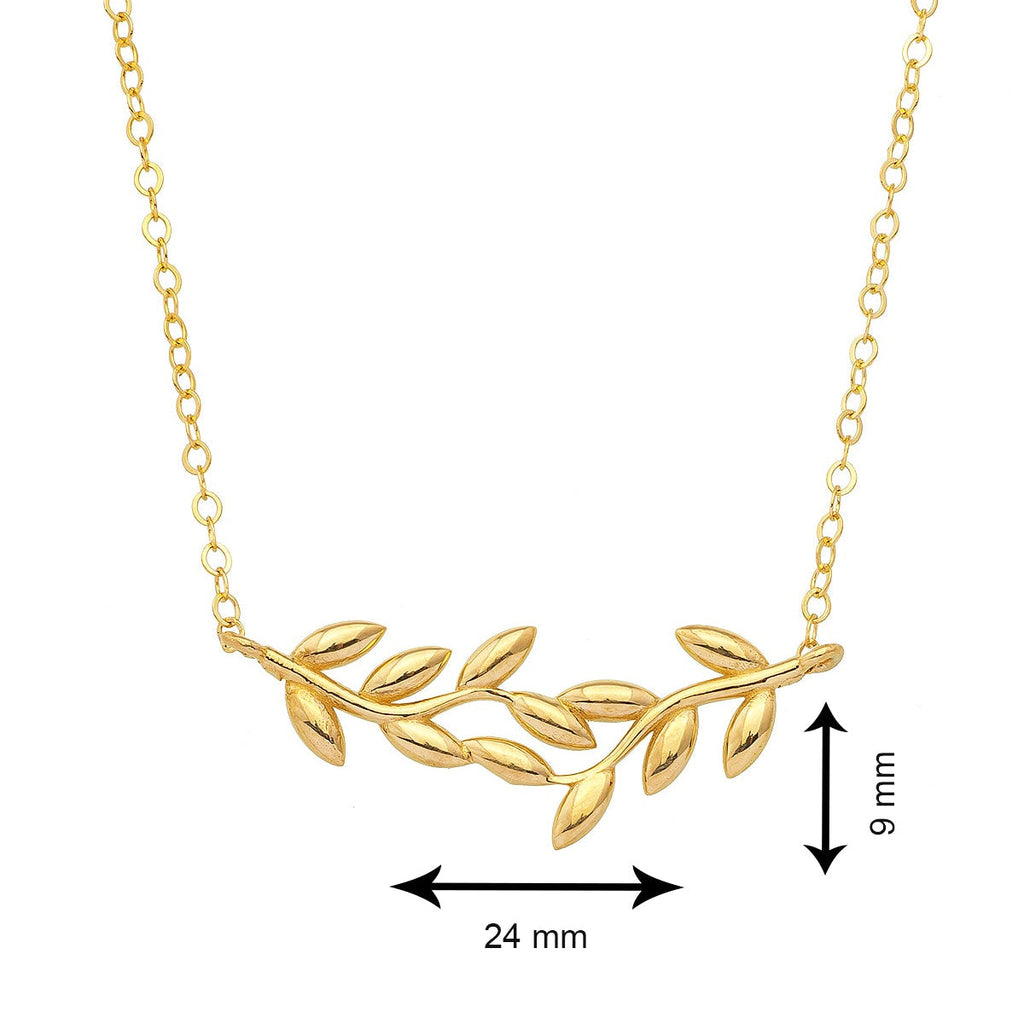 WEIZEN-MOTIV ELEGANTE HALSKETTE | 14K GOLD