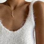 CHOCKER SENKRECHT ZIRKONIA BUCHSTABENKETTE aus 925 Silber - Eleganter Halskette - AURIME