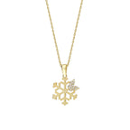 SCHNEEFLOCKE HALSKETTE MIT ZIRKONIA aus 925 Silber - Eleganter Halskette - AURIME