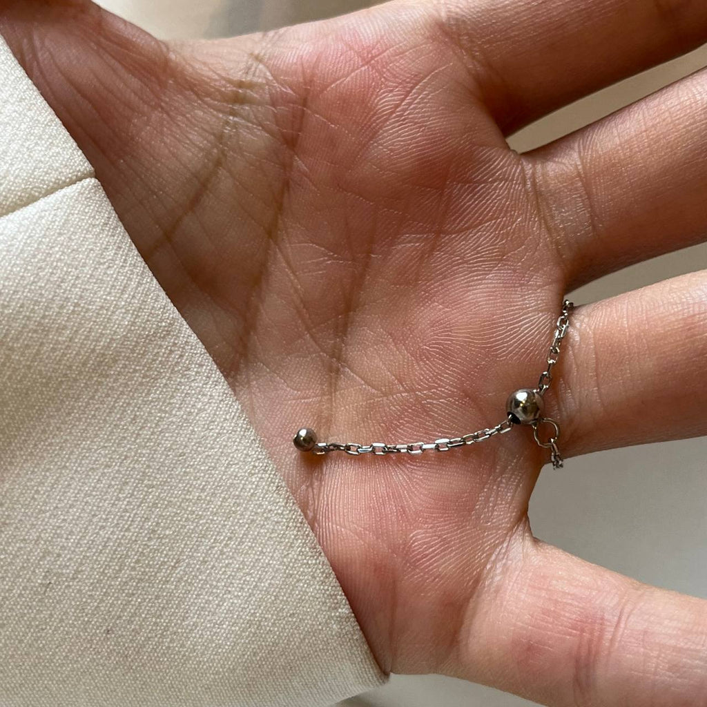 CHAIN RING ZIRKONIA aus 925 Silber - Eleganter Ring - AURIME