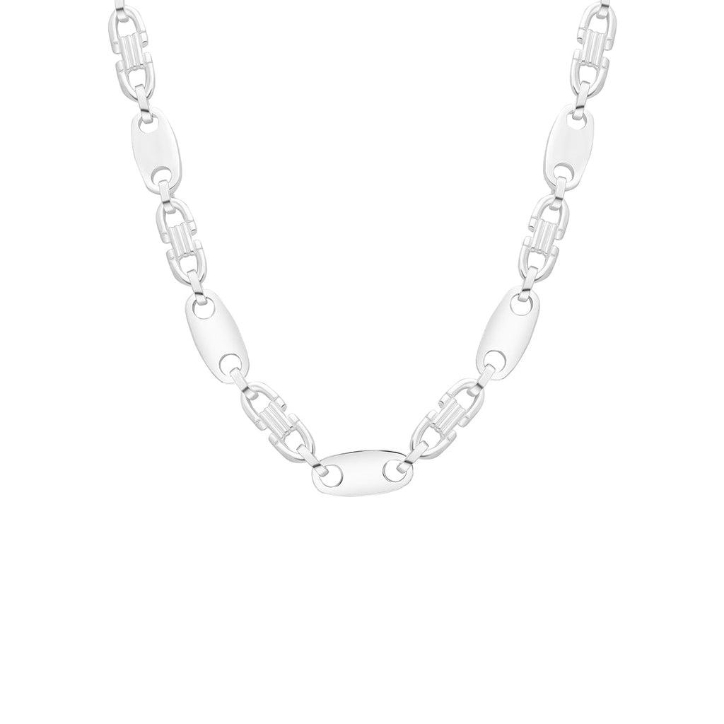 HERREN PLATTENKETTE aus 925 Silber - Eleganter Halskette - AURIME