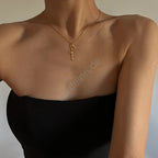 SIGNATUR SENKRECHTE NAMENSKETTE aus 925 Silber - Eleganter Halskette - AURIME