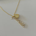 Silberne Mama Love Halskette aus 925er Silber mit Herzanhänger, eleganter Schmuck für Mütter, von AURIME.