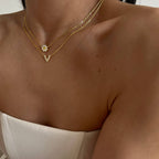 MINIMAL WEISSE HEART NECKLACE (8453632164183)