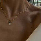 FATIMA ZIRKONIA KETTE aus 925 Silber - Eleganter Halskette - AURIME