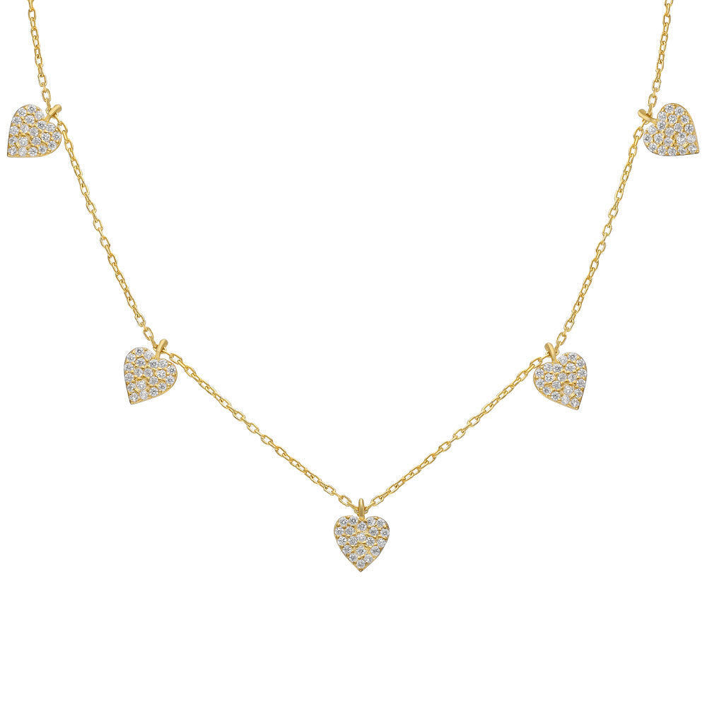 HERZ CHOCKER KETTE aus 925 Silber - Eleganter Halskette - AURIME