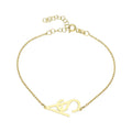 Zweier Buchstaben-Armband aus 925 Silber von Aurime, zeigt zwei stilvolle Buchstaben auf silbernem Armband.