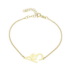 ZWEIER BUCHSTABEN ARMKETTE aus 925 Silber - Eleganter Halskette - AURIME