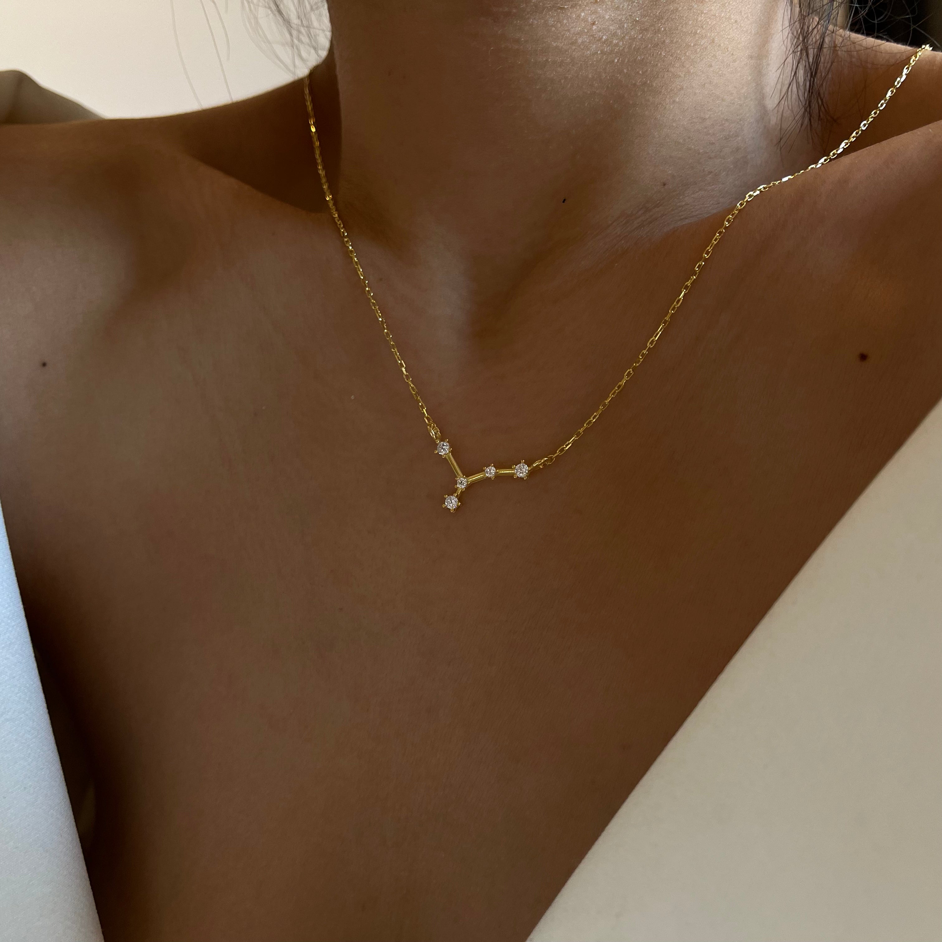 STERNZEICHEN HALSKETTE aus 925 Silber - Eleganter Halskette - AURIME