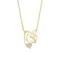 925 Silber MOM Halskette mit Herz von AURIME, elegante silberne Kette mit Herzanhänger, romantisch und stilvoll.