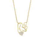 MOM HALSKETTE MIT HERZ aus 925 Silber - Eleganter Halskette - AURIME