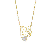 MOM HALSKETTE MIT HERZ aus 925 Silber - Eleganter Halskette - AURIME