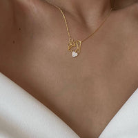 MOM HALSKETTE MIT HERZ aus 925 Silber - Eleganter Halskette - AURIME
