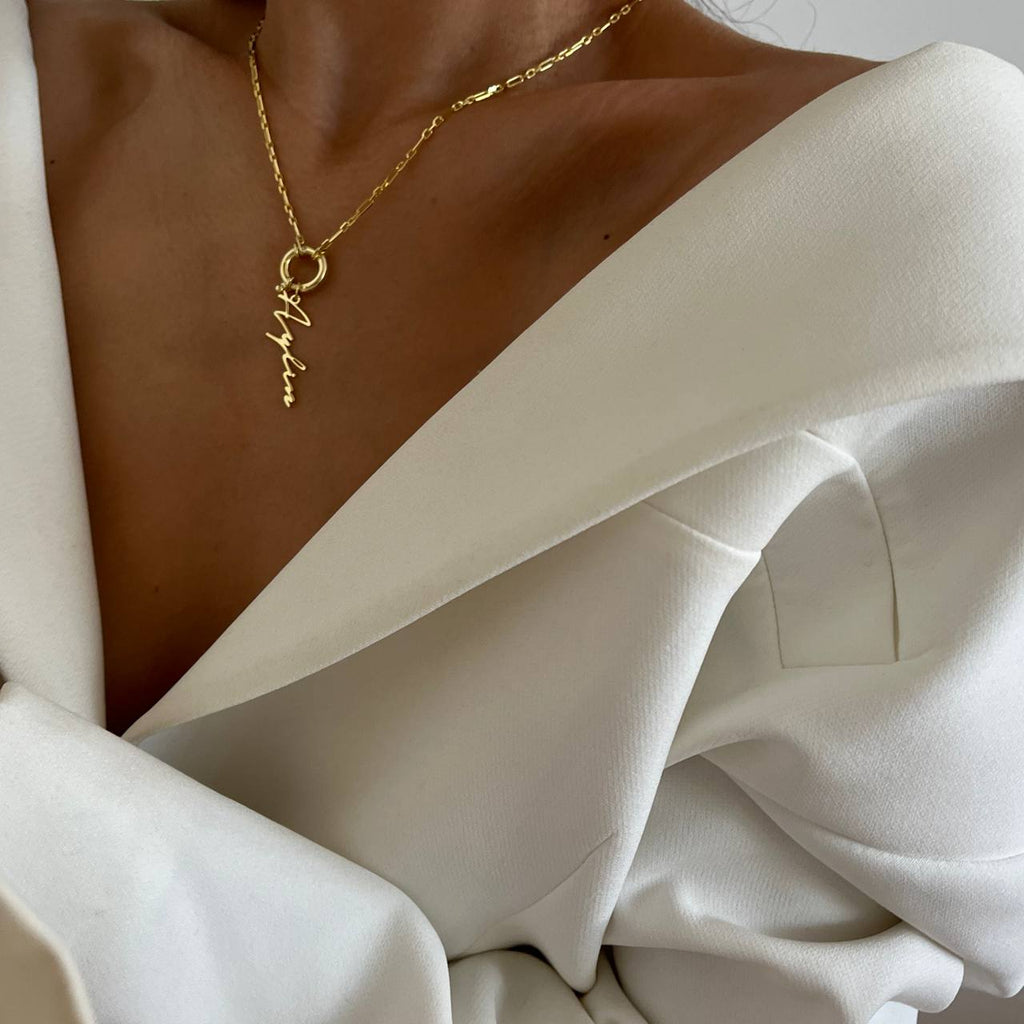 CHAIN SIGNATUR NAMENSKETTE aus 925 Silber - Eleganter Halskette - AURIME