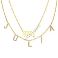Chocker Namenskette mit Zirkonia & Jahreszahl Halskette (8393127690583)