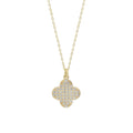 925 Silber Kleeblatt Halskette von AURIME, zarte Ketten mit Kleeblatt-Anhänger, elegante Schmuckstück für Damen