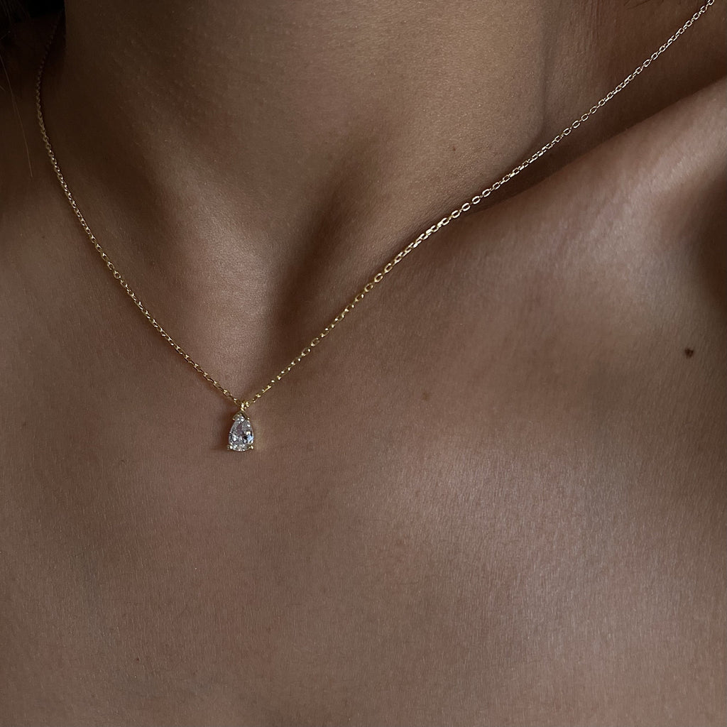 DROP HALSKETTE aus 925 Silber - Eleganter Halskette - AURIME