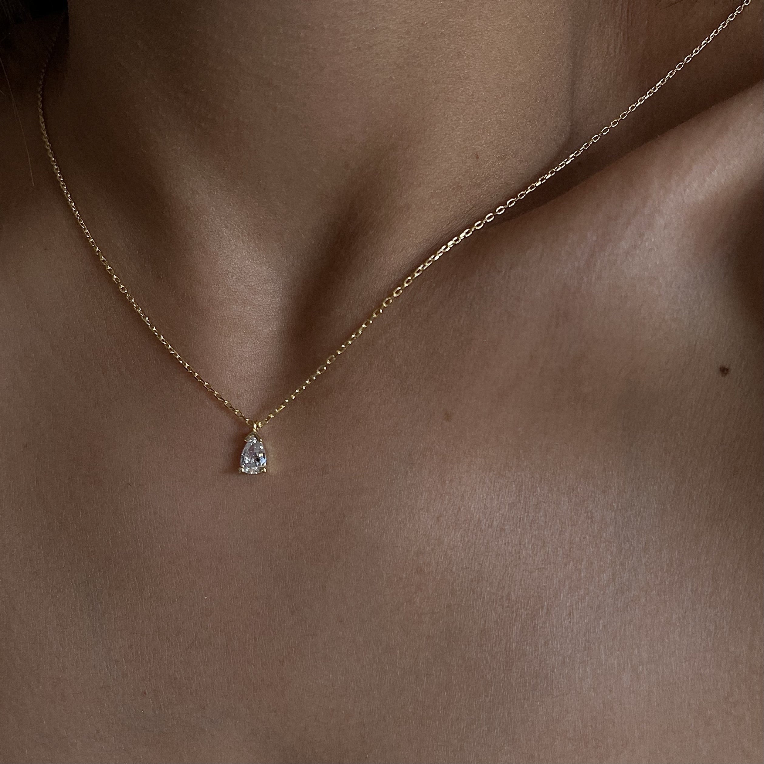 DROP HALSKETTE aus 925 Silber - Eleganter Halskette - AURIME