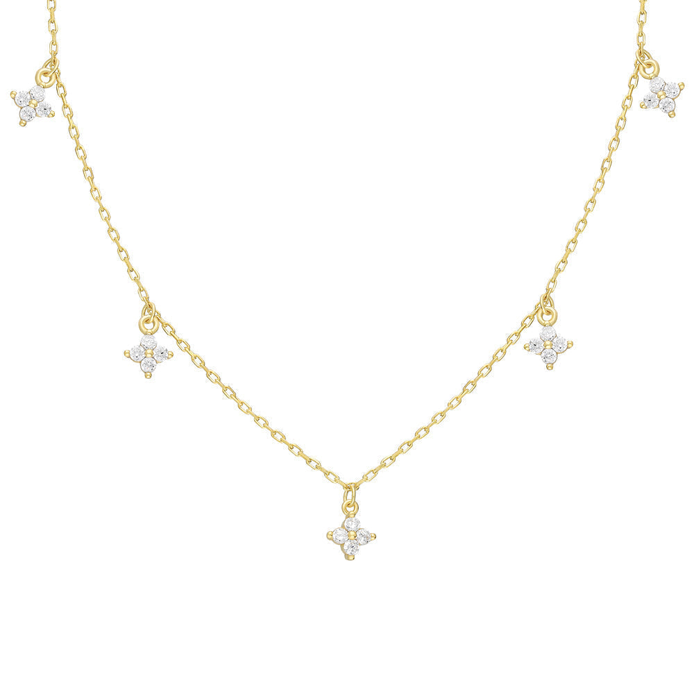 CELIA FLOWER NECKLACE aus 925 Silber - Hochwertiger Schmuck - AURIME