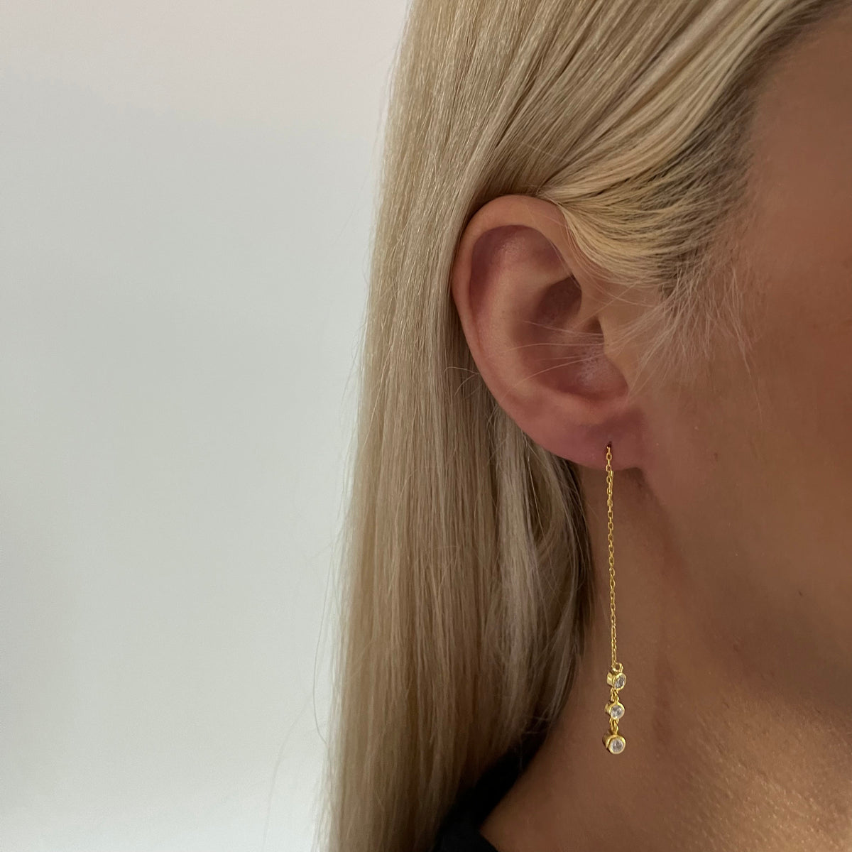 FIONA HÄNGEND ZIRKONIA OHRRING aus 925 Silber - Eleganter Ohrringe - AURIME