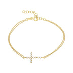 KREUZ ARMKETTE aus 925 Silber - Eleganter Halskette - AURIME