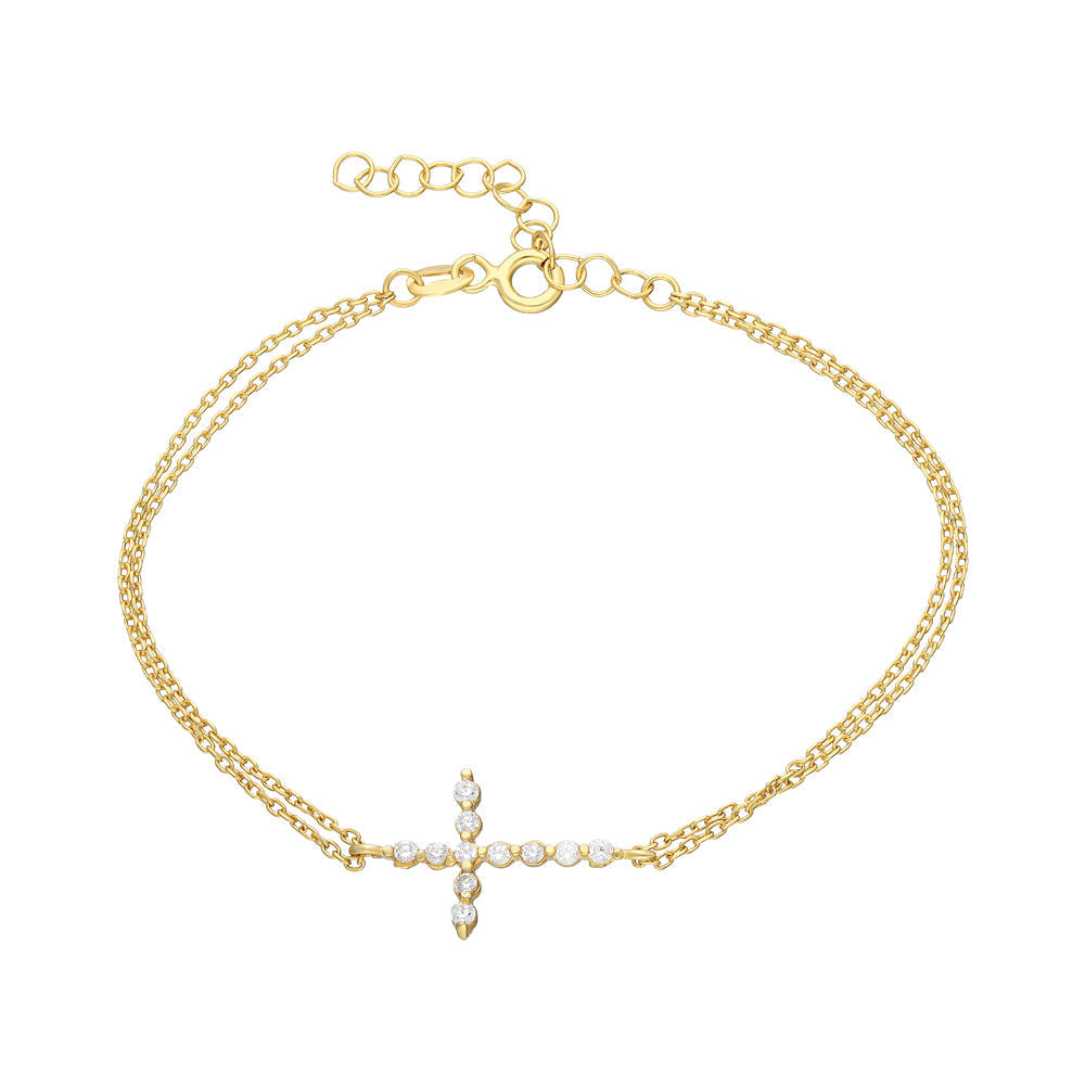 KREUZ ARMKETTE aus 925 Silber - Eleganter Halskette - AURIME