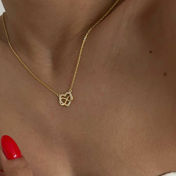 INFINITY LOVE HALSKETTE LIMITIERT aus 925 Silber - Eleganter Halskette - AURIME