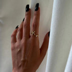 LETTER DIAMOND RING aus 925 Silber - Eleganter Ring - AURIME