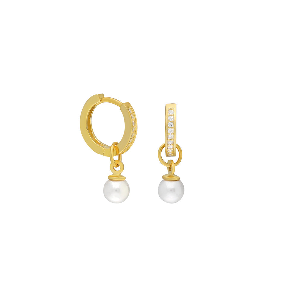 PEARL ZIRKONIA OHRRING aus 925 Silber - Eleganter Ohrringe - AURIME