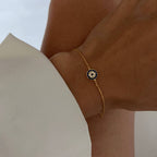 MINI NAZAR ZIRKONIA ARMKETTE aus 925 Silber - Eleganter Halskette - AURIME