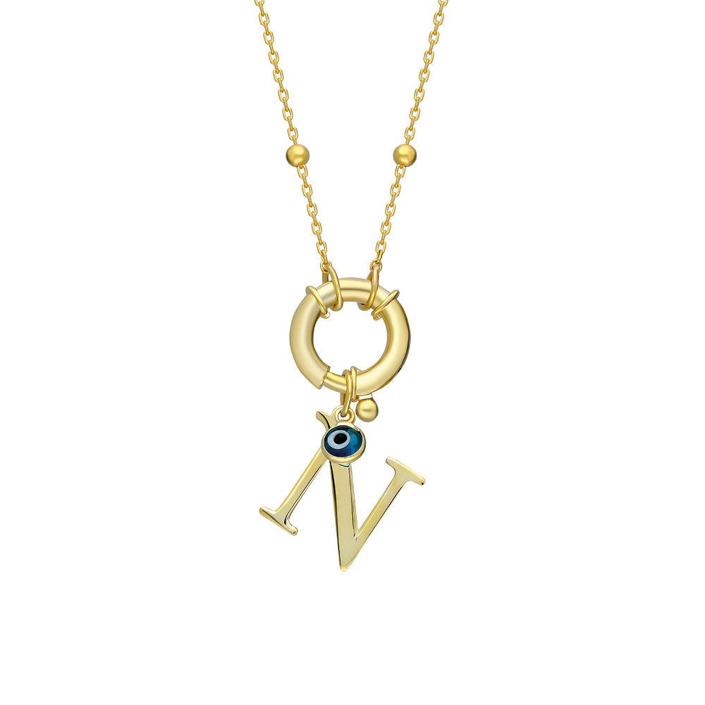 BUCHSTABEN CHAIN MIT NAZAR aus 925 Silber - Hochwertiger Schmuck - AURIME