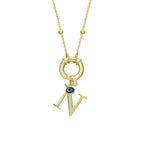 BUCHSTABEN CHAIN MIT NAZAR aus 925 Silber - Hochwertiger Schmuck - AURIME