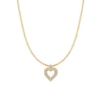 MINI ZIRKONIA HERZ HALSKETTE aus 925 Silber - Eleganter Halskette - AURIME