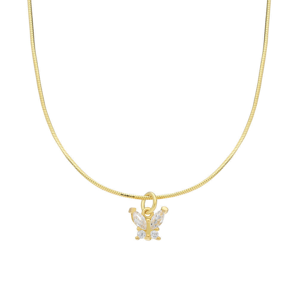 MINI BUTTERFLY ITALI HALSKETTE aus 925 Silber - Eleganter Halskette - AURIME