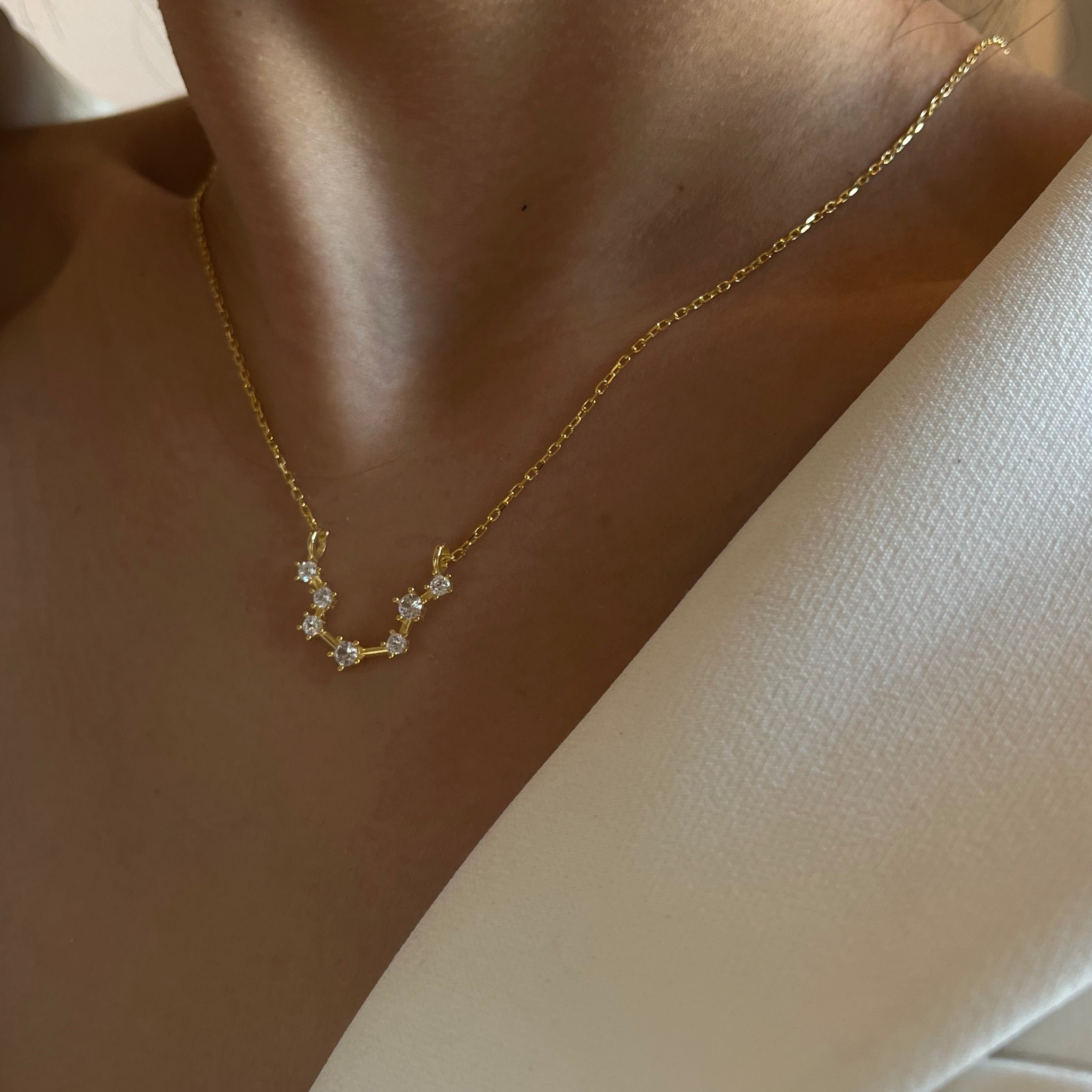 STERNZEICHEN HALSKETTE aus 925 Silber - Eleganter Halskette - AURIME