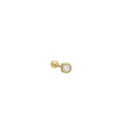 Zirkonia Piercing aus 925 Silber von Aurime, funkelnder Schmuck für das Ohr mit glänzender Zirkonia-Steine.