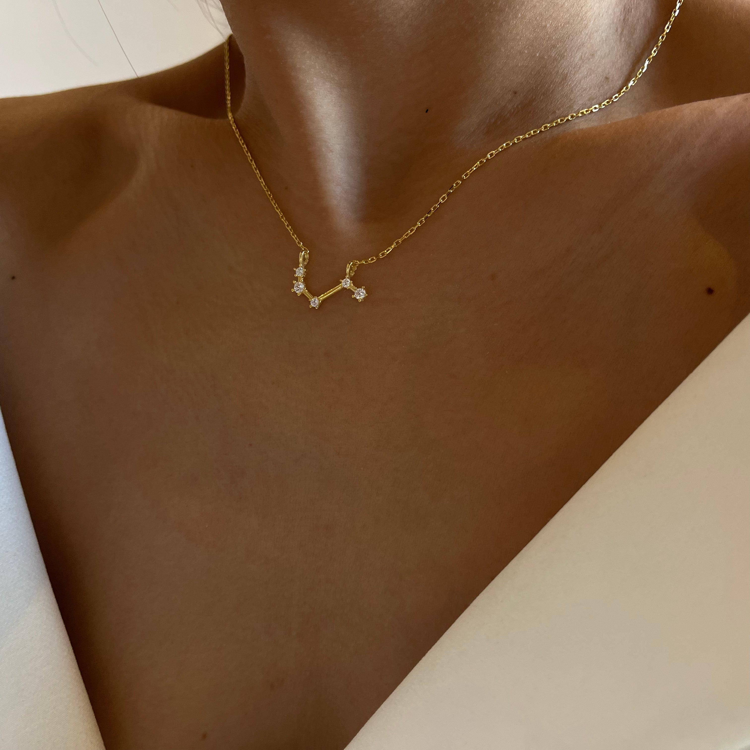 STERNZEICHEN HALSKETTE aus 925 Silber - Eleganter Halskette - AURIME