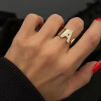 BABS BUCHSTABEN RING aus 925 Silber - Eleganter Ring - AURIME