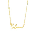Waagerechte Silber-Namensketten mit Stein, 925er Silber, von AURIME, detailreiche Schmuckkette mit Namensgravur und Edelstein.