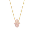 AURIME FATIMAS Handkette in Pink aus 925 Silber, detailreiche Silberschmuck mit handgefertigtem Design und filigranen Elementen