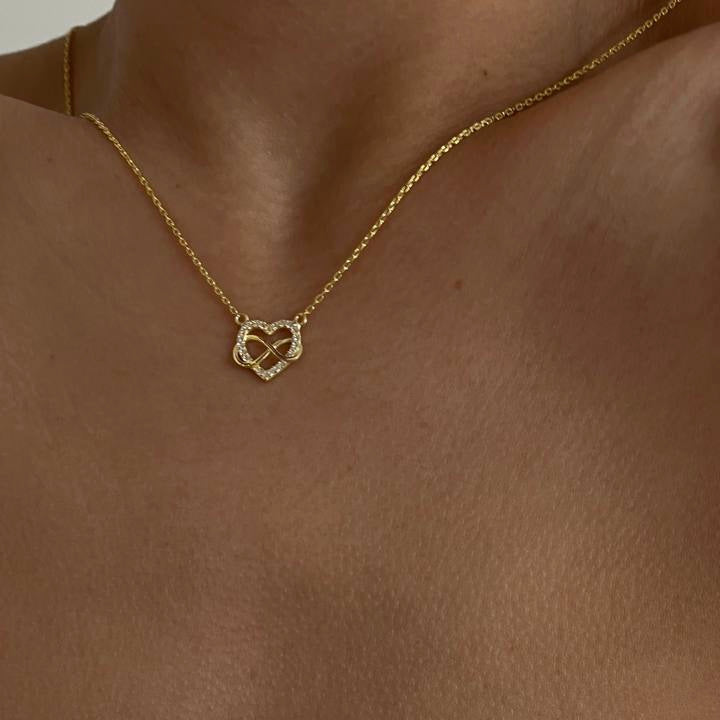 INFINITY LOVE HALSKETTE LIMITIERT aus 925 Silber - Eleganter Halskette - AURIME