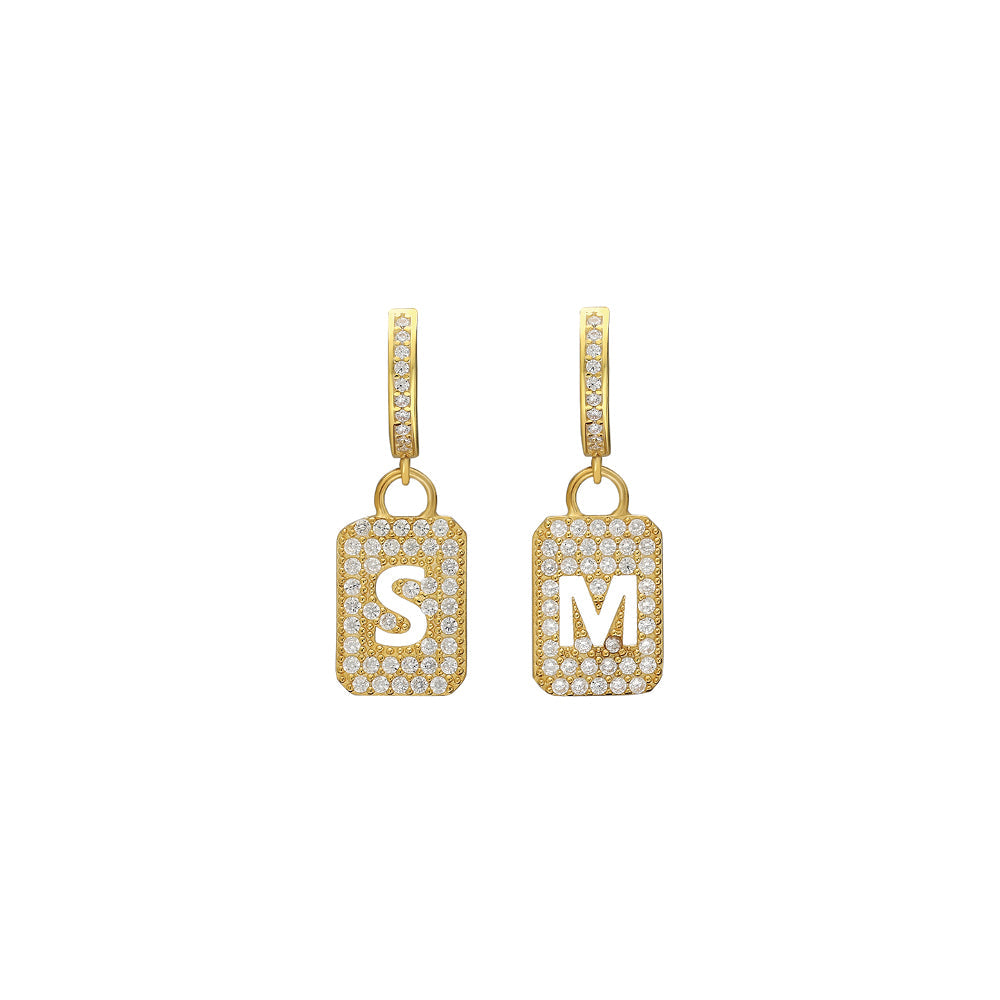 SHINE LETTER OHRRINGE aus 925 Silber - Eleganter Ohrringe - AURIME